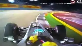 Schumi, Rosberg and Perez Singapore 2011