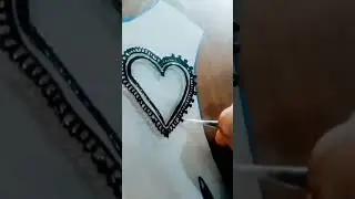 A word heart mehndi design #hennadesign #hennanatural #heartmehndidesign