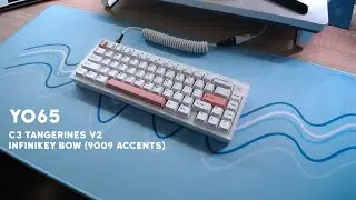 1 Minute ASMR ep.7 - YO65 keyboard with C3 tangerines lubed and filmed
