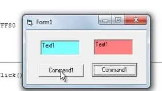 How to change textbox color using button in vb6.0