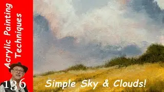 SIMPLE, QUICK and EASY way to paint a landscape in Acrylics! #impressionism #landscapepainting