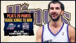 Peja Stojakovic (29pts) vs Utah Jazz - 2003 Playoffs Round 1 Game 2