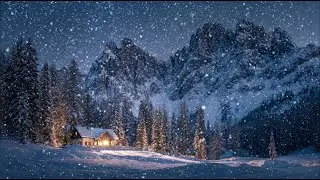 Mountain Winter Blizzard Sounds for Sleep | Heavy Snowstorm Ambience (No Music)