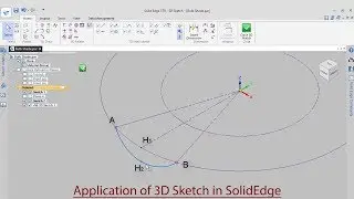 Application of 3D Sketch in Solid Edge Tutorial (with caption and audio narration)