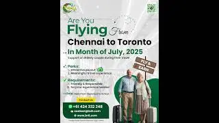 🛫Attention Passengers-Chennai To Toronto #travelwithb4t #buddy4travel #vacation #carer #companion