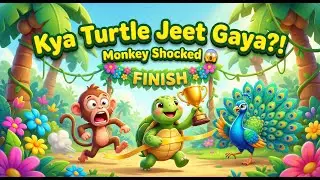 Jungle Race Aur Samajhdaar Dost🐒🐢🦚