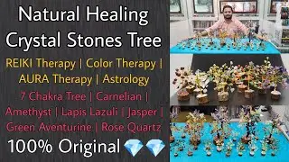 7 Chakra Stones Tree | Healing Crystal Stones Tree | Natural Gemstones Tree | Reiki & Aura Therapy