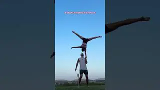 We teach new #acroduo #acrobatics #acroyoga #dance #coupledance #circus #coupleaesthetic #couple