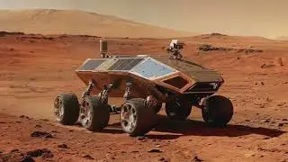 Life On Mars A Futuristic Human: A futuristic human settlement on the red planet.