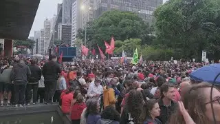 Brazil: Following the attack on the congress, protested in Sao Paulo in favour of democracy