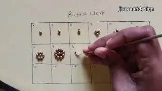 Aari work butta tutorial | 18 butta design | #aariembroidery2_0 #aariwork @jiveeaaridesign 