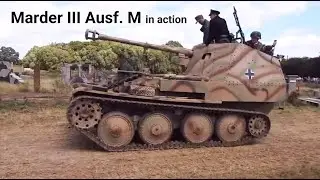 German tank destroyer Marder III (Panzerj&auml;ger 38(t) Ausf. M Sd.Kfz. 138) in action.