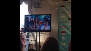 Fifth Harmony presenting at Teen Choice! Watching from the press room!