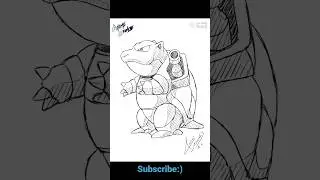 Drawing Blastoise 🐢 How to draw Blastoise Pokemon #blastoise #pokemon #drawing