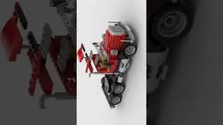 Lego 4955 Big Rig rotate 3D #lego #retrocube #BigRig  #4955 #legobuilding #creator