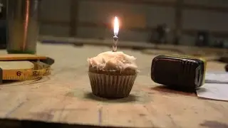 Manuary Birthday Candle: Blow out a candle like a man (original)