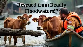 &ldquo;Brave Cow and Calf Rescued from Deadly Floodwaters!&rdquo;#cowrescue#rescueteam#foryou#foryoupage 