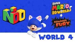 100% World 4 - Super Mario 3D World + Bowser's Fury - All Stars, Stamps, & Gold Flags