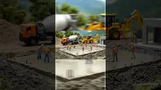 Miniature Construction Site in Action 🚧 | Satisfying Building Process #funny #toysforkids
