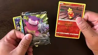 I Pulled #pokemon Slowbro V Card on Darkness Ablaze Booster Pack