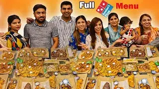 We Ordered Entire Domino's Pizza Menu Challenge🥳💃 l  Eid Milan Party Par Family Get Together 🍕