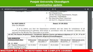 PU CHD EXAMINATION FORM UPDATE 2022-23