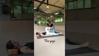 Thai yoga massage stretching hips