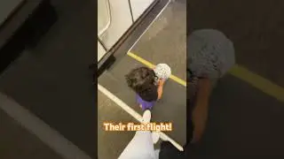 Their first flight! That hug was unexpected! 🥰❤️ #cute #baby #firstflight#viral#viral shorts#hugs