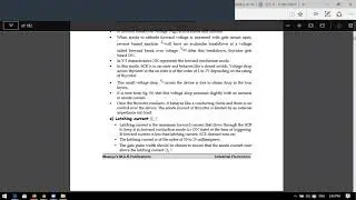 V-I CHARACTERISTICS OF SCR forward blocking mode,forward conduction mode,reverse blocking mode,
