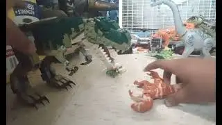 red VS T rex (lego attack killer) blood dinosaur wars