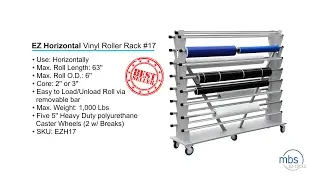 EZ Horizontal Vinyl Roller Rack #17 - EZH17