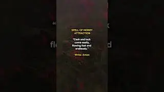 SPELL OF MONEY ATTRACTION #magic #spell #love #usa