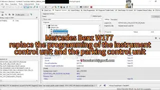Benz W177, replace the programming of the instrument control unit and the parking control unit