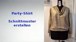 Party Shirt Top einfaches Schnittmuster konstruieren Wasserfallausschnitt + geknotetes Hüftband