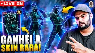 🔴GANHEI A SKIN LEND&Aacute;RIA!! FREE FIRE AO VIVO!! #mundialff