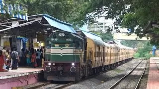 Silambu Express announcement & arrival at Tenkasi Junction