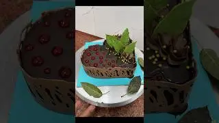 Heart ❤️ chocolate truffle leaf 🍃 cake decorating #shorts #trending