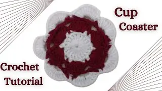 How to Crochet a Cup Coaster  ||Modern Crochet Coaster Pattern