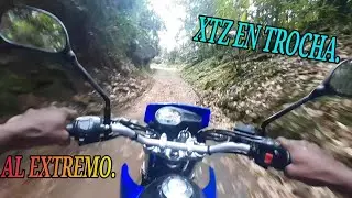 xtz 125 probada en trocha, destapadas, al extremo.