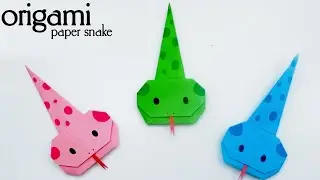 Origami paper snake / How to make paper snake for kids / Easy paper craft / kids craft