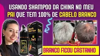 Cobrir cabelos brancos com SHAMPOO DA CHINA que pinta cabelo branco|Shampoo HairDye TUTORIALCOMPLETO