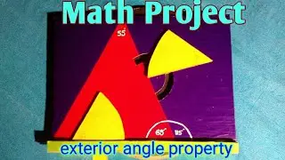 Exterior angle property working model || by cardboard ||