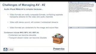 Cosa-Preservica Webinar: Preserving and Protecting Audio visual Files