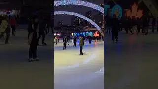 Ice Skating @ Nathan Phillips Square, Toronto.
