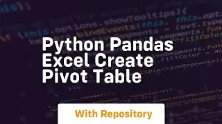 python pandas excel create pivot table