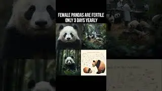 Female pandas can only get pregnant 3 days per year 💔📅 #PandaFacts #ExtinctionCrisis #AnimalFacts