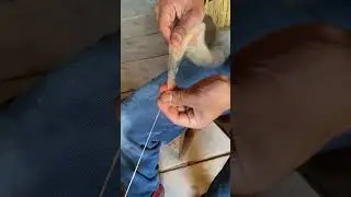 Spinning Wool on my Antique Wheel