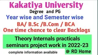 KU Degree and PG Exams  one time chance to clear all backlogs theory practicals seminars project