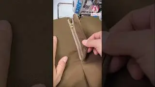 как легко сделать молнию на брюках #шитье #шорты