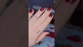 Red colour Nails Arq Mehndi #memes #shorts #stickers